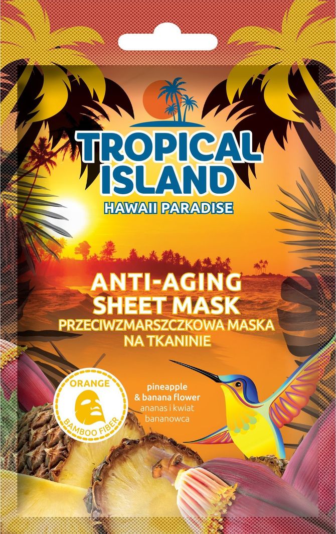 Marion Tropical Island Maska na tkaninie przeciwzmarszczkowa Hawaii Paradise 1