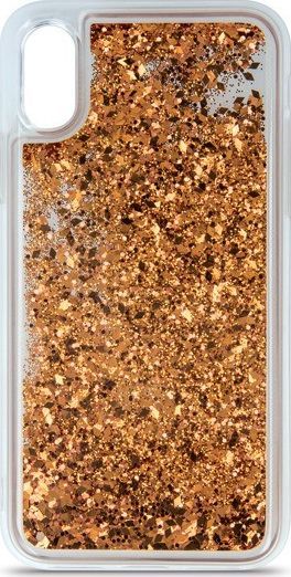 CASE ETUI LIQUID GLITTER TPU IPHONE X / IPHONE XS ZŁOTY standard 1