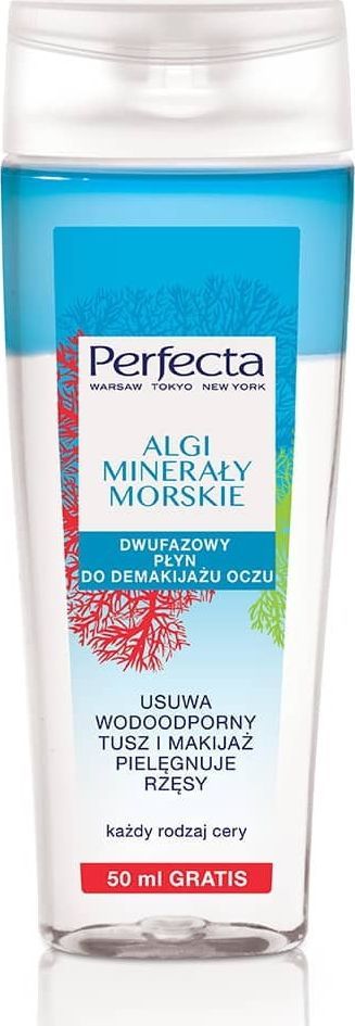 Perfecta Płyn dwufazowy do demakijażu oczu Algi i Minerały Morskie 200ml 1