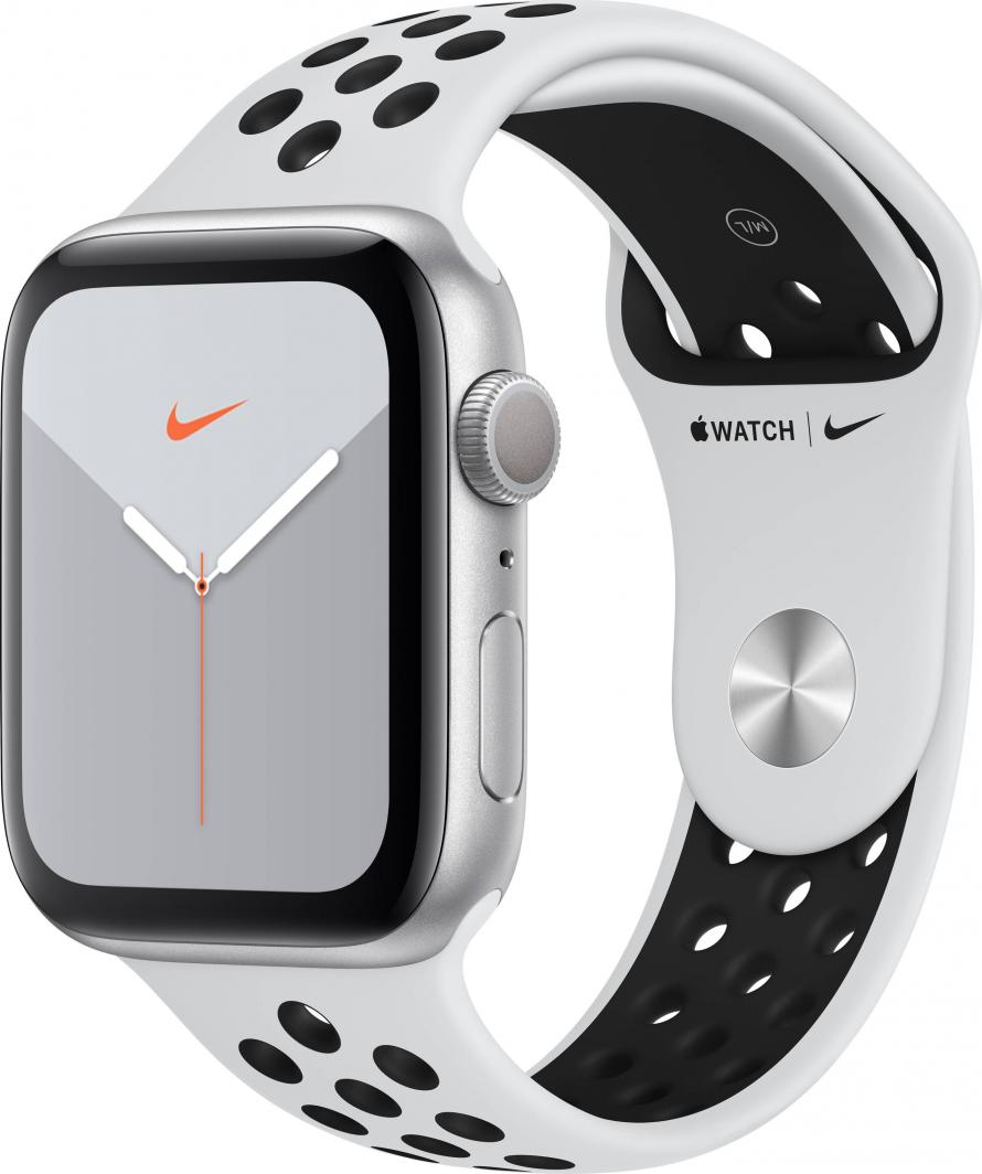 Apple Watch Nike Series 5 GPS 44mm Silver Alu BiaÅy (MX3V2FD/A) - Smartwatch - Morele.net