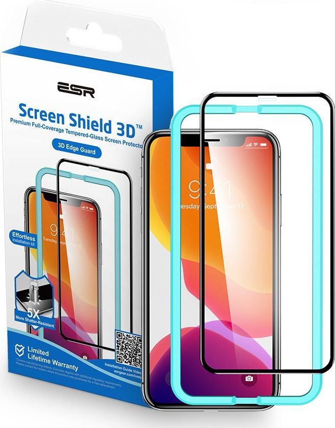 ESR SZKŁO HARTOWANE ESR SCREEN SHIELD 3D IPHONE 11 BLACK 1