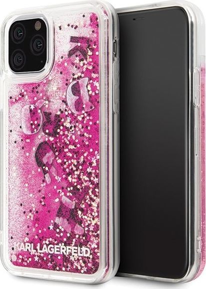 Karl Lagerfeld Karl Lagerfeld KLHCN58ROPI iPhone 11 Pro różowo-złoty/rosegold hard case Glitter 1