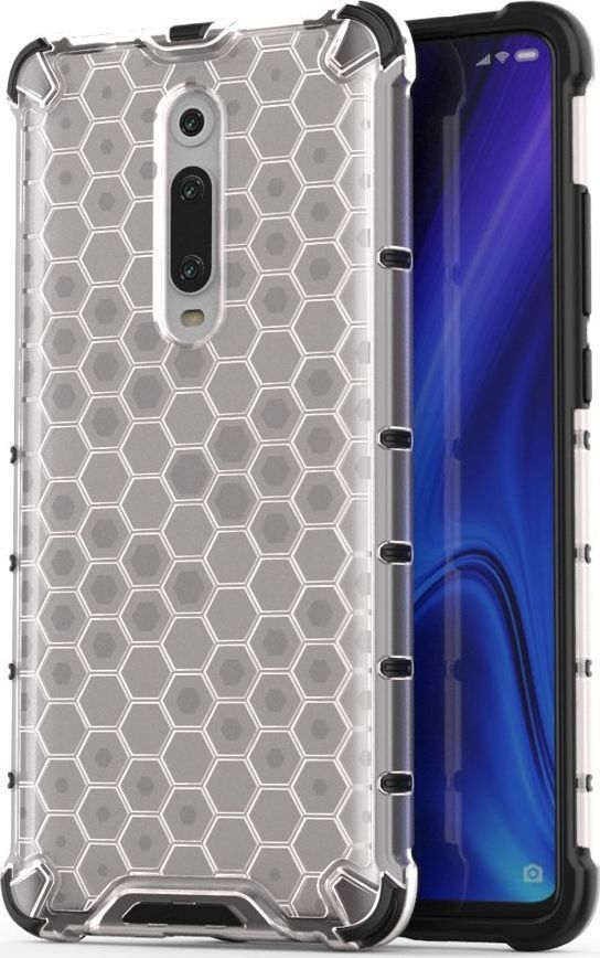 Hurtel Honeycomb etui pancerny pokrowiec z żelową ramką Xiaomi Mi 9T / Xiaomi Mi 9T Pro przezroczysty uniwersalny 1