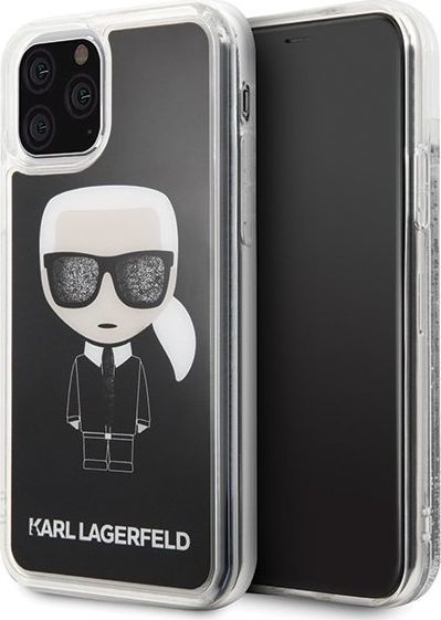 Karl Lagerfeld Karl Lagerfeld KLHCN58ICGBK iPhone 11 Pro czarny/black Iconic Glitter uniwersalny 1