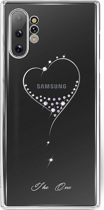 Kingxbar Kingxbar Wish Series etui ozdobione oryginalnymi Kryształami Swarovskiego Samsung Galaxy Note 10 Plus srebrny uniwersalny 1