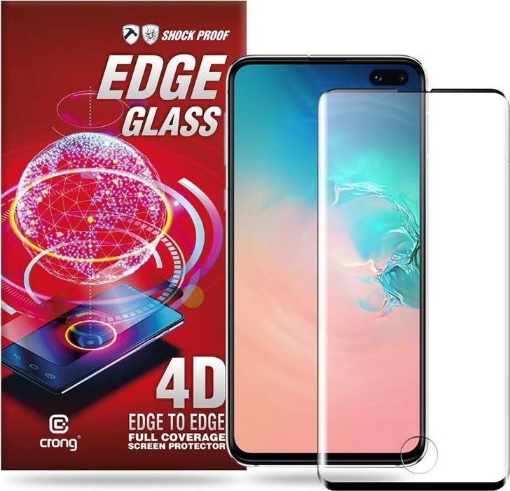 Crong Crong Edge Glass Szkło full glue na ekran Samsung Galaxy S10+ Plus 1