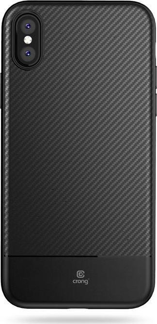 Crong Crong Prestige Carbon etui iPhone Xs / X (czarny) 1