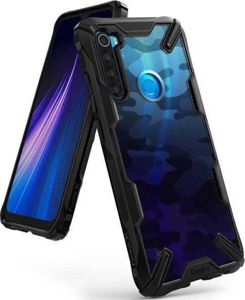 Ringke Ringke Fusion X Design etui pancerny pokrowiec z ramką Xiaomi Redmi Note 8 czarny Camo Black uniwersalny 1