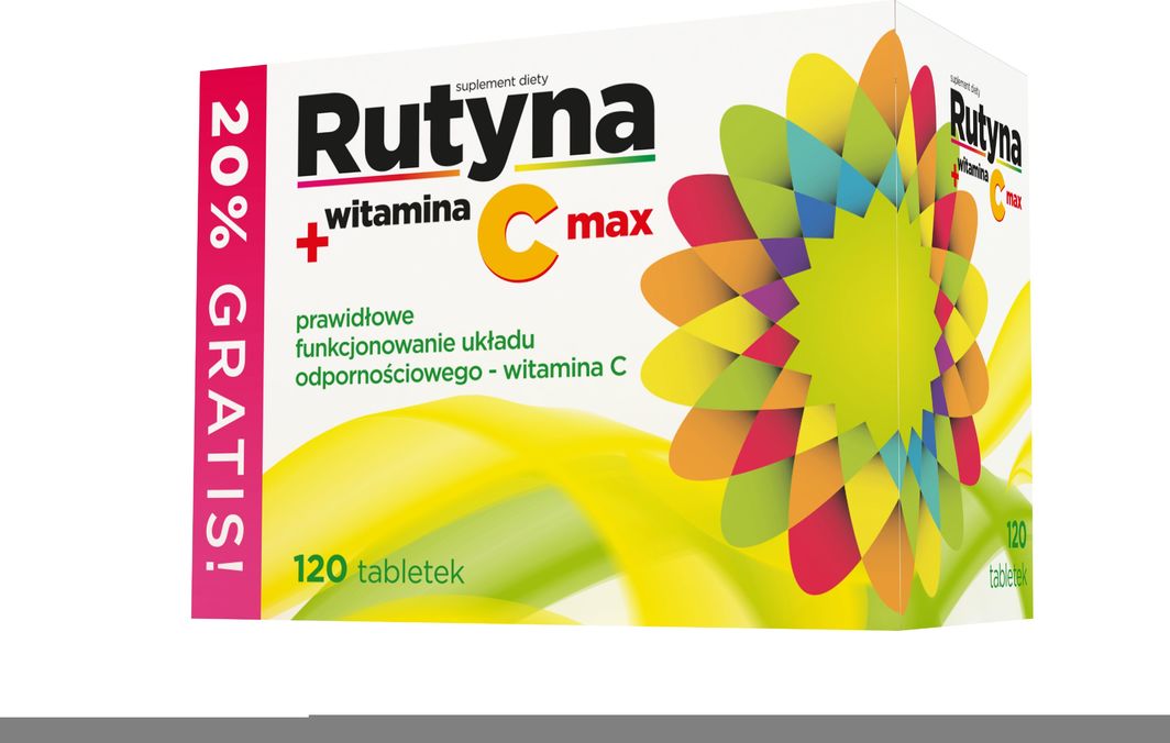Nord Farm RUTYNA +WITAMINA C MAX tabl. 120 tabl. 1