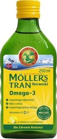 Orkla Care Mollers Tran Norweskicytrynowy płyn 250m 1