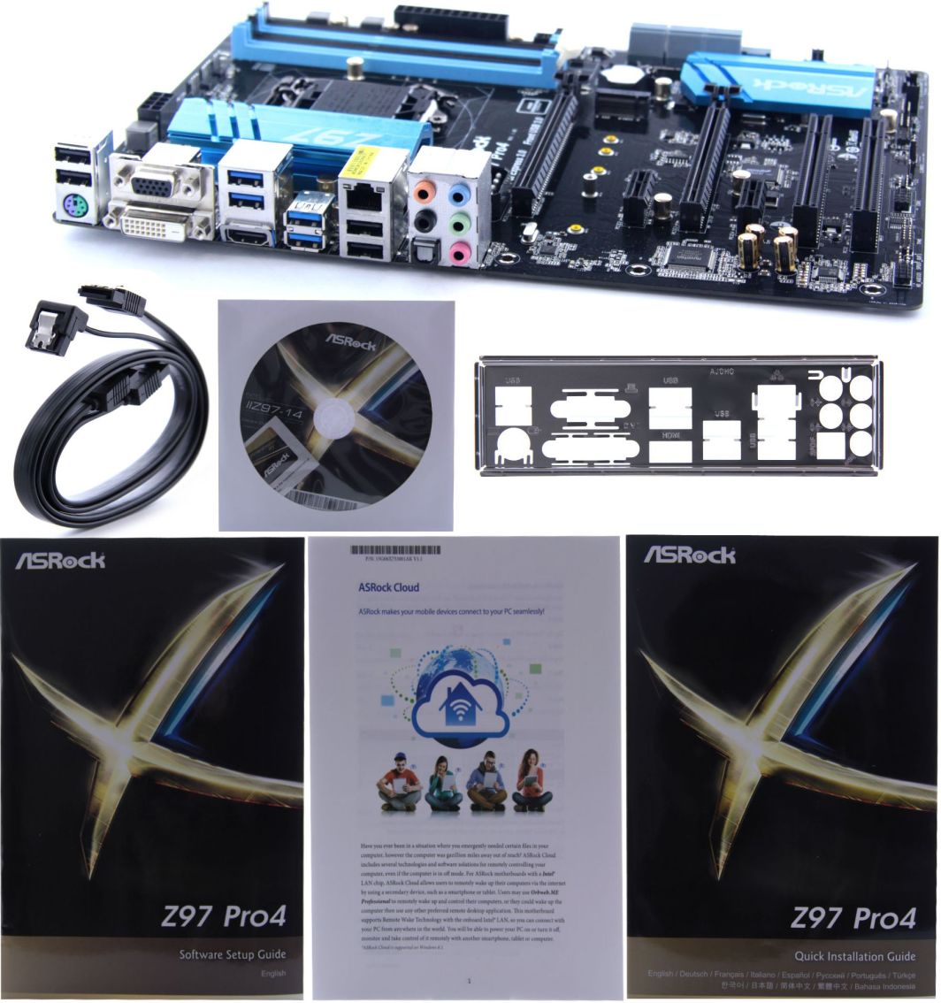 CPU Intel Core i7-4790,ASRock Z97 Pro4,16GB ASRock Z97 Pro 4. Płyta główna LGA 1150 w rozsądnej cenie