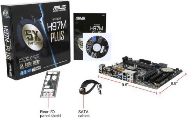 Płyta główna Asus H97M-PLUS, H97, DualDDR3-1600, SATA3, RAID, HDMI, DVI, D-Sub, mATX (H97M-PLUS) 3
