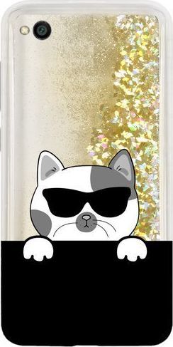 CaseGadget CaseGadget ETUI LIQUID KOT XIAOMI REDMI GO ZŁOTY standard 1