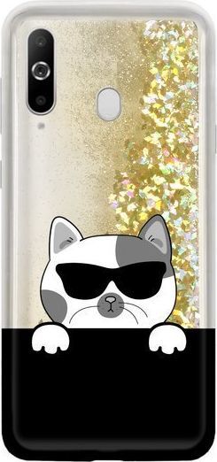 CaseGadget CaseGadget ETUI LIQUID KOT SAMSUNG GALAXY A60 ZŁOTY standard 1