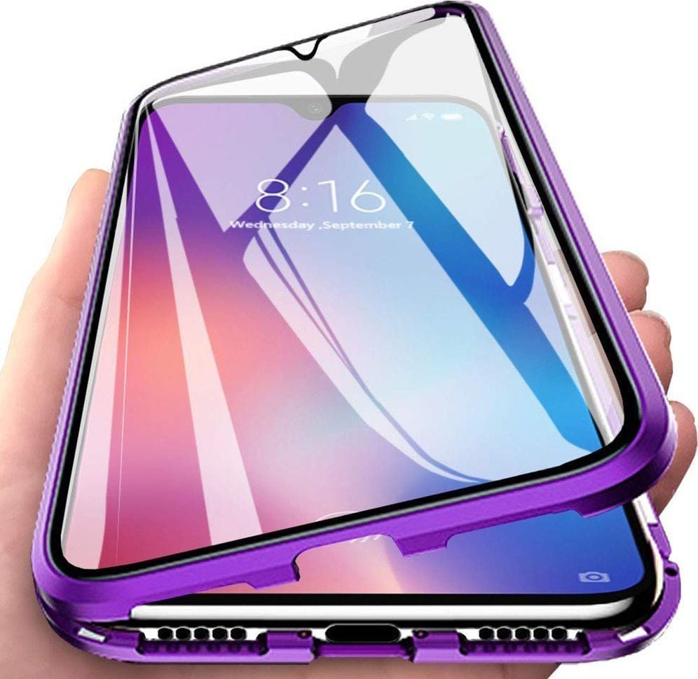 Etui Magnet Front+Back Redmi Note 8 Pro - Purple uniwersalny 1