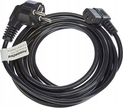 Kabel zasilający PremiumCord PREMIUMCORD Kabel napájecí 230V 3m úhlový 90st 1