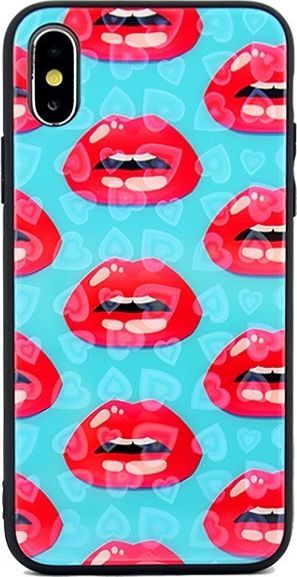 Beline Etui Hearts Glass Sam A750 A7 2018 wzór3 (Lips) 1