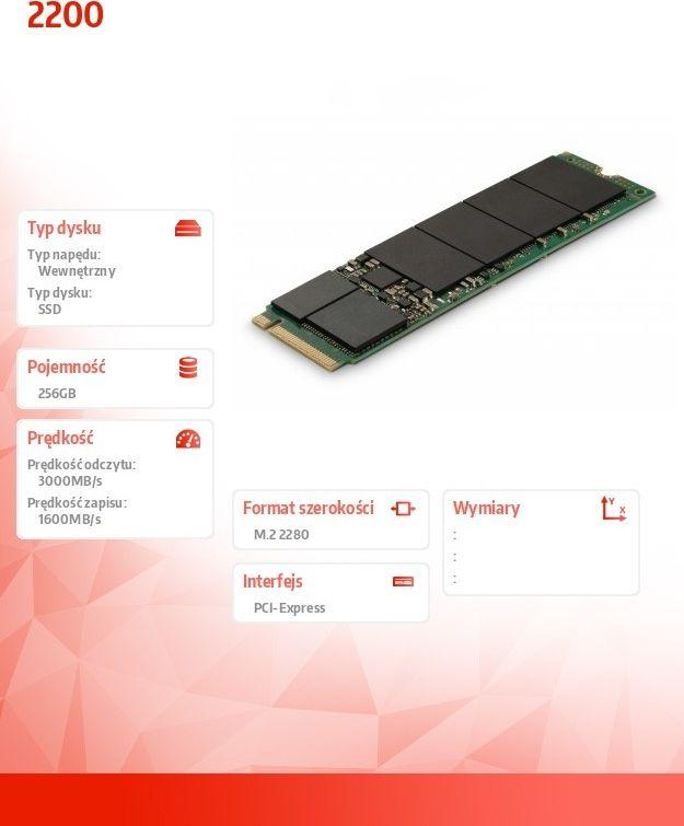 Micron 2200 Enterprise 256 GB 2.5" PCI-E x4 Gen3 NVMe (MTFDHBA256TCK ...