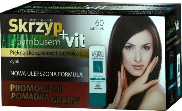 Nord Farm Zestaw Skrzyp+vit z bambusem + Krem do rąk 1