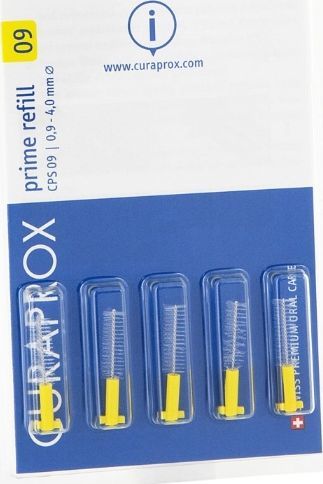 Curaden Curaprox CPS 09, Szczoteczki międzyzębowe, Prime refill, 5 sztuk 1