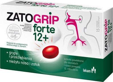 Lek-Am Zatogrip Forte tabl.powl. 15 tabl. 1