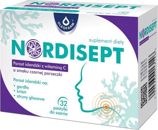 Oleofarm Nordisept Porost islandzki z witaminą C o 1