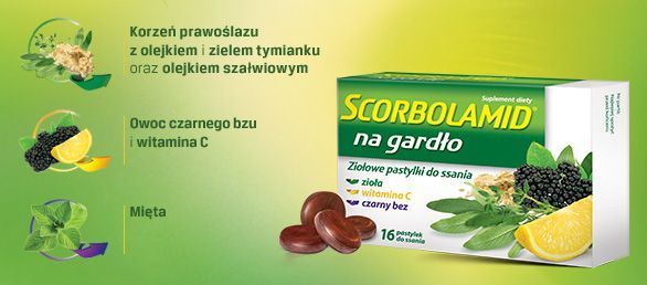 Polpharma Scorbolamid na gardło tabl.dossania 16tabl 1
