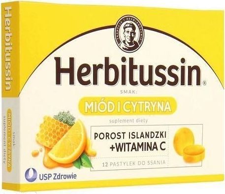 Usp Zdrowie Herbitussin Miód i Cytryna porost Islandzk 1