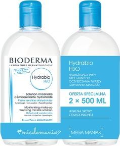 Bioderma HydraBio H20 Płyn Micelarny do demakijażu 2x 500 ml 1