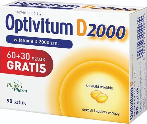 PhytoPharm Optivitum D 2000 j.m. 90 kaps. 1