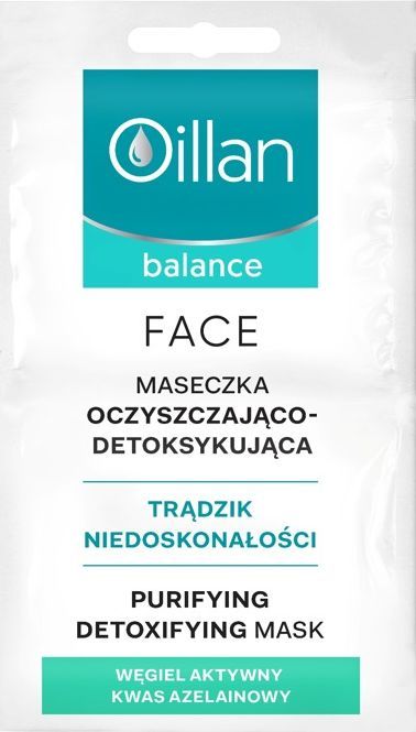 Oillan Maseczka do twarzy Balance Face Maseczka oczyszczająco-detoksykująca 10ml 1