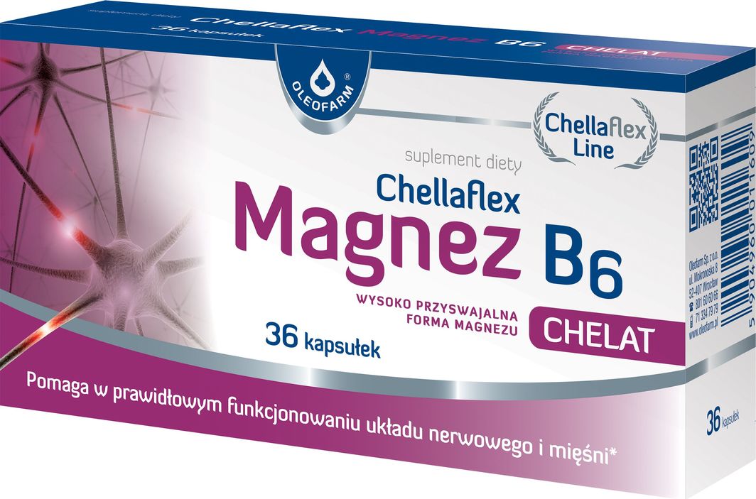 Oleofarm Chellaflex Magnez B6 kaps. 36 kaps. 1