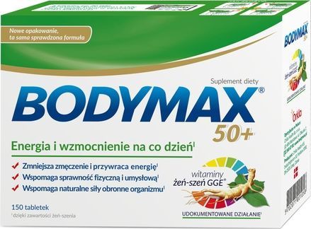 Orkla Bodymax 50+ tabl. 150tabl.(5blist.x30tabl. 1