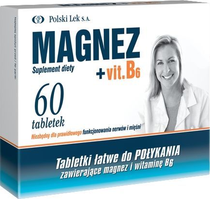 Polski Lek Magnez +Vit.B6 tabl. 60 tabl. 1