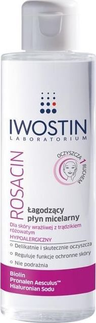 Iwostin Łagodzący Płyn Micelarny do demakijażu Rosacin 215 ml 1