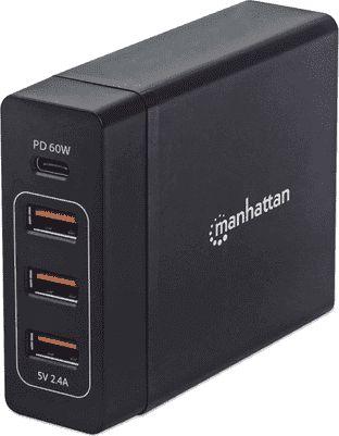 Ładowarka Manhattan 3x USB-A 1x USB-C 3 A (102124) 1