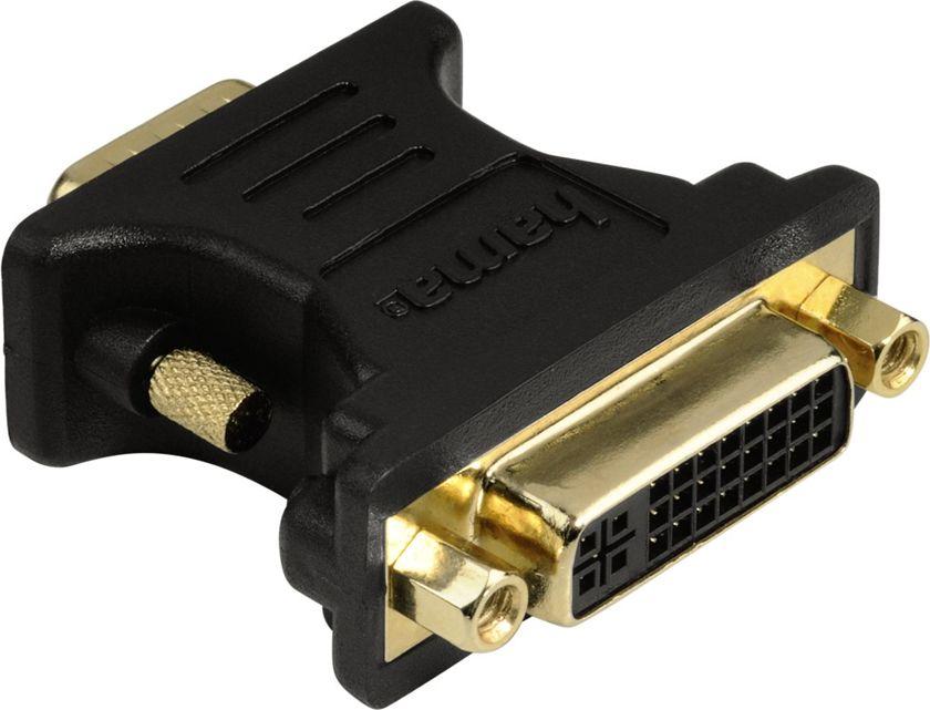 Adapter AV Hama DVI-I - D-Sub (VGA) czarny (000450740000) 1
