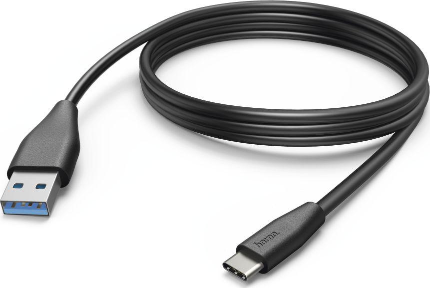 Kabel USB Hama USB-A - USB-C 3 m Czarny (001833430000) 1