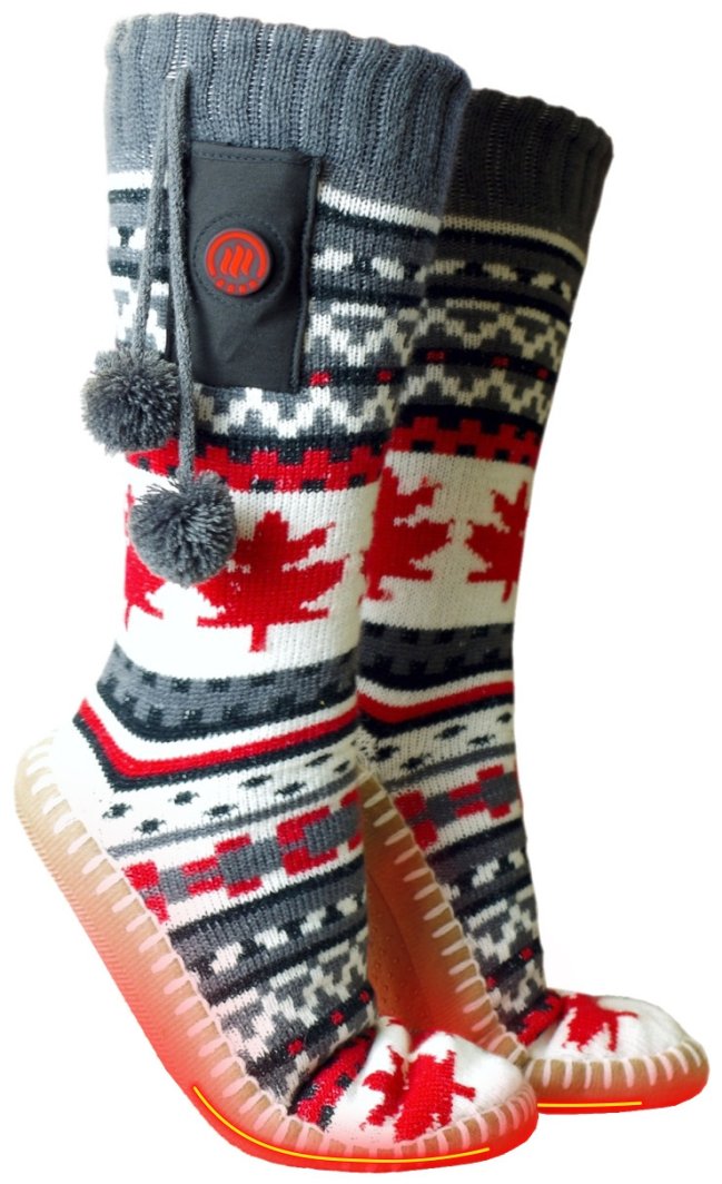 Glovii Ogrzewane kapcie ze skarpetkami, rozmiar: 36-43 1