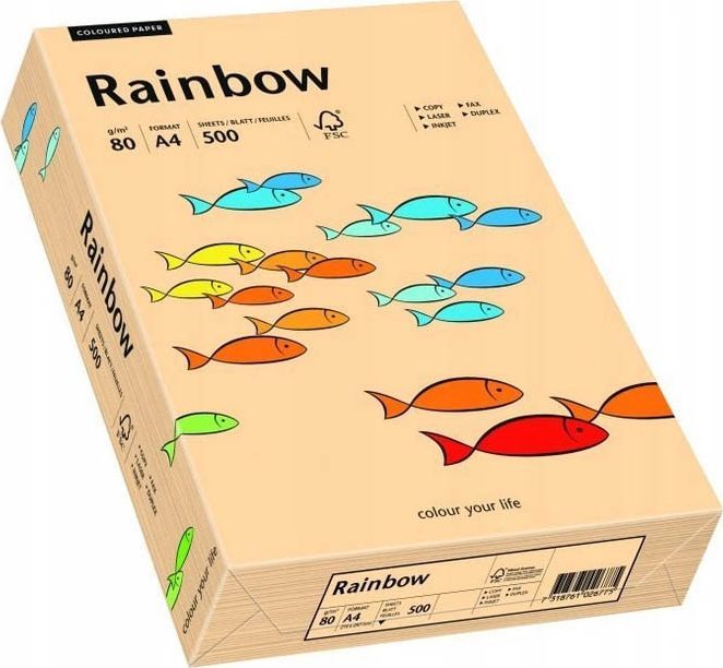 Papyrus Papier ksero Rainbow A4 80g łososiowy 500 arkuszy 1