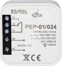 Zamel Przekaźnik elektromagnetyczny dopuszkowy 24VAC/DC 10A PEP-01/024 EXT10000257 1