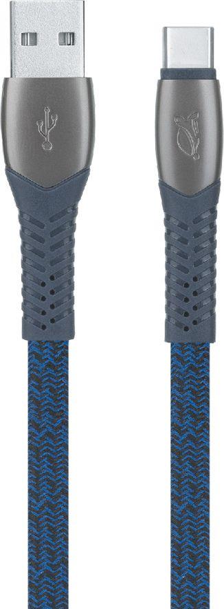 Kabel USB RivaCase USB-A - USB-C 1.2 m Niebieski (PS 6102 BL12) 1