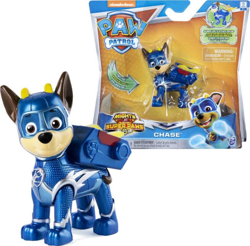 Figurka Spin Master Psi Patrol Chase figurka Mighty Pups Kosmopieski 1