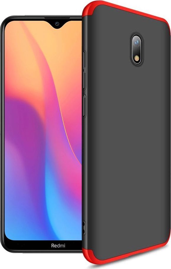 GKK GKK 360 Protection Case etui na całą obudowę przód + tył Xiaomi Redmi 8A czarno-czerwony uniwersalny 1