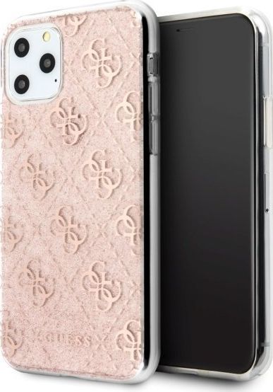 Guess Guess GUHCN65PCU4GLPI iPhone 11 Pro Max różowy/pink hard case 4G Glitter uniwersalny 1