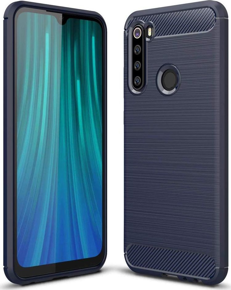 Hurtel Carbon Case elastyczne etui pokrowiec Xiaomi Redmi Note 8 niebieski uniwersalny 1