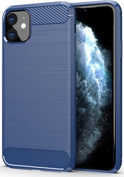 Hurtel Carbon Case elastyczne etui pokrowiec iPhone 11 niebieski uniwersalny 1