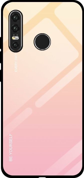 Hurtel Gradient Glass etui pokrowiec nakładka ze szkła hartowanego Huawei P30 Lite różowy uniwersalny 1
