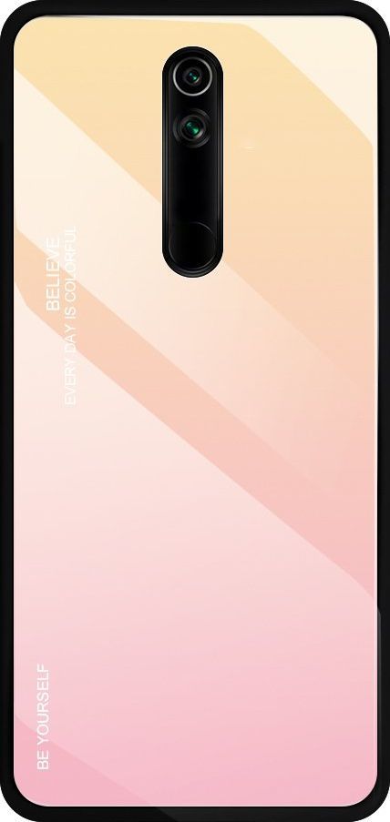 Hurtel Gradient Glass etui pokrowiec nakładka ze szkła hartowanego Huawei Mate 20 Lite różowy uniwersalny 1