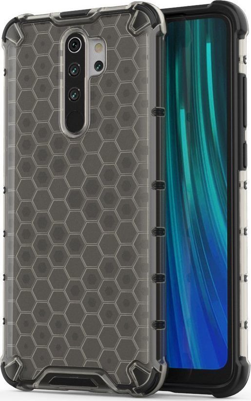 Hurtel Honeycomb etui pancerny pokrowiec z żelową ramką Xiaomi Redmi Note 8 Pro czarny uniwersalny 1
